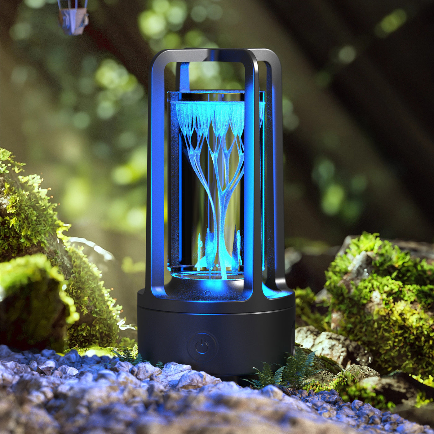 2-in-1 Bluetooth Speaker & LED Night Lamp | Acrylic & Crystal | Touch Sensor | 2,500mAh | 5W | Wireless Charging | 13 Motifs | Black & White | Valentine's Day Gift | Home & Party Decor