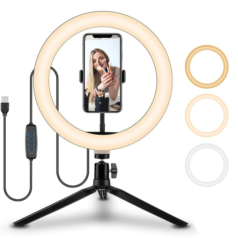 10-Inch Ring Light with 19cm Metal Bracket | Live Fill Light | Rotatable | Smartphone Compatible | Selfie & Streaming