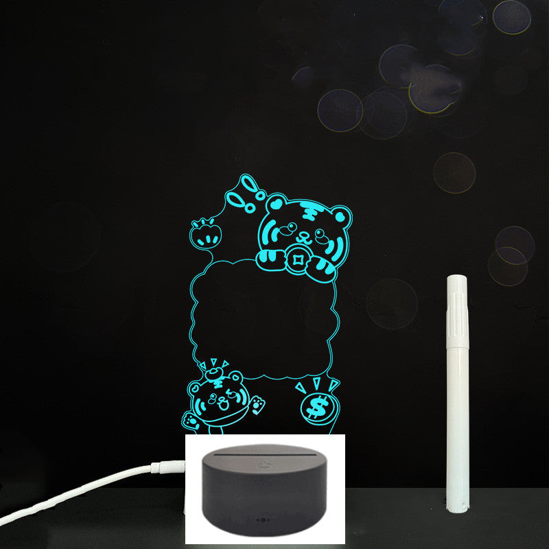LED Acrylic Handwriting Message Board | 3W 5V USB | Touch & Remote | 16 Designs | Acrylic + ABS | Erasable Pen Included