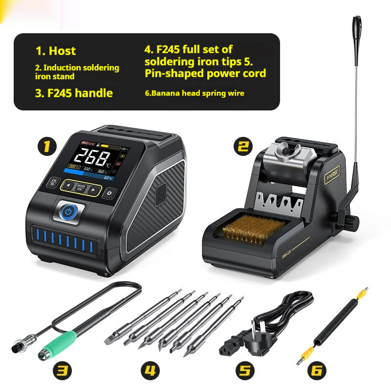 Intelligent Constant Temperature Soldering Station | 110-250V, F210/F245 Tips, Multi-Head, US/EU/CN Plug