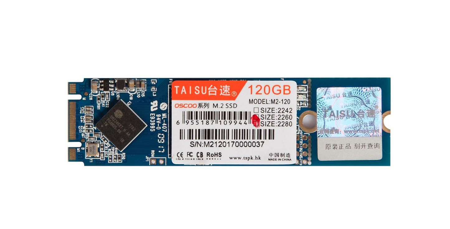 TAISU M.2 NGFF SSD | 2242 / 2260 / 2280 Form Factor | 60GB & 120GB | Laptop & Desktop Upgrade