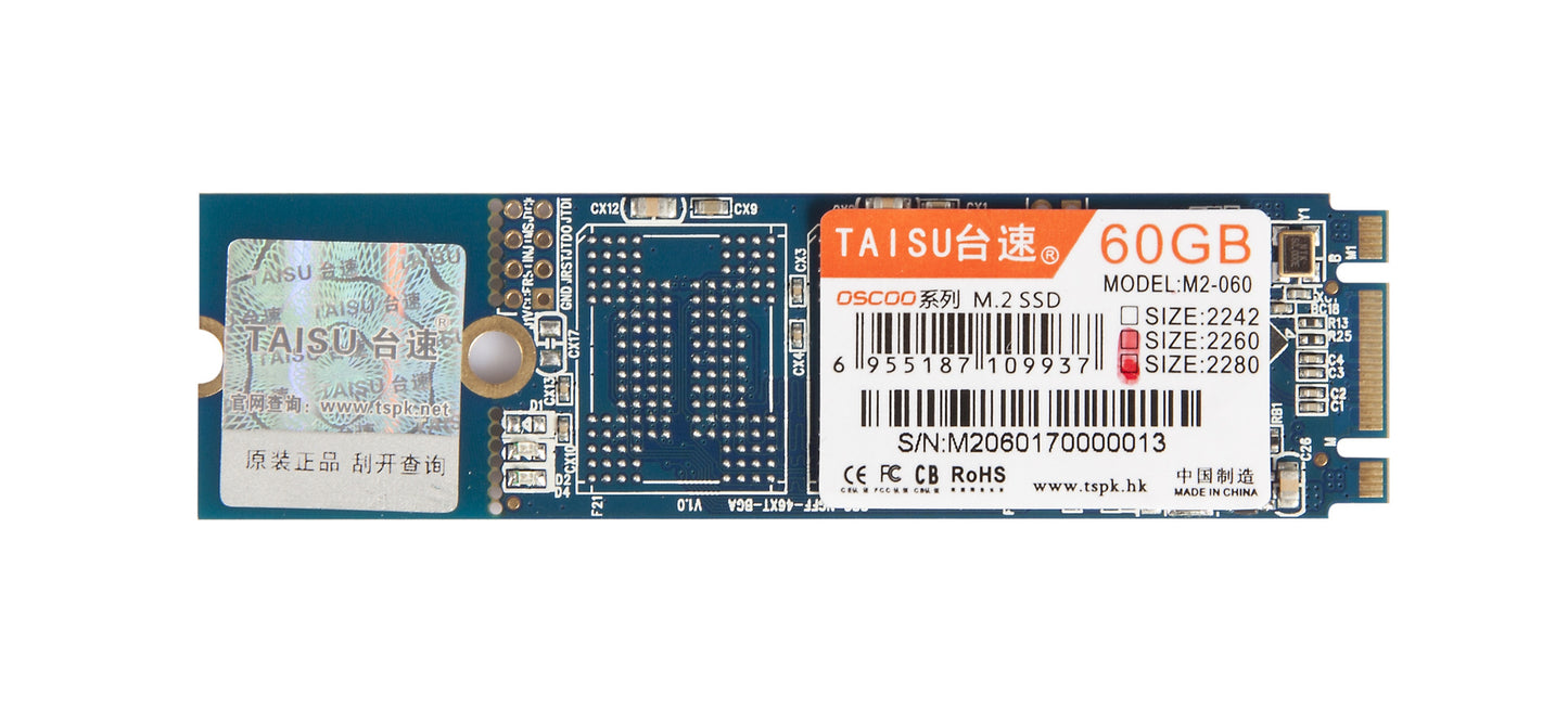 TAISU M.2 NGFF SSD | 2242 / 2260 / 2280 Form Factor | 60GB & 120GB | Laptop & Desktop Upgrade