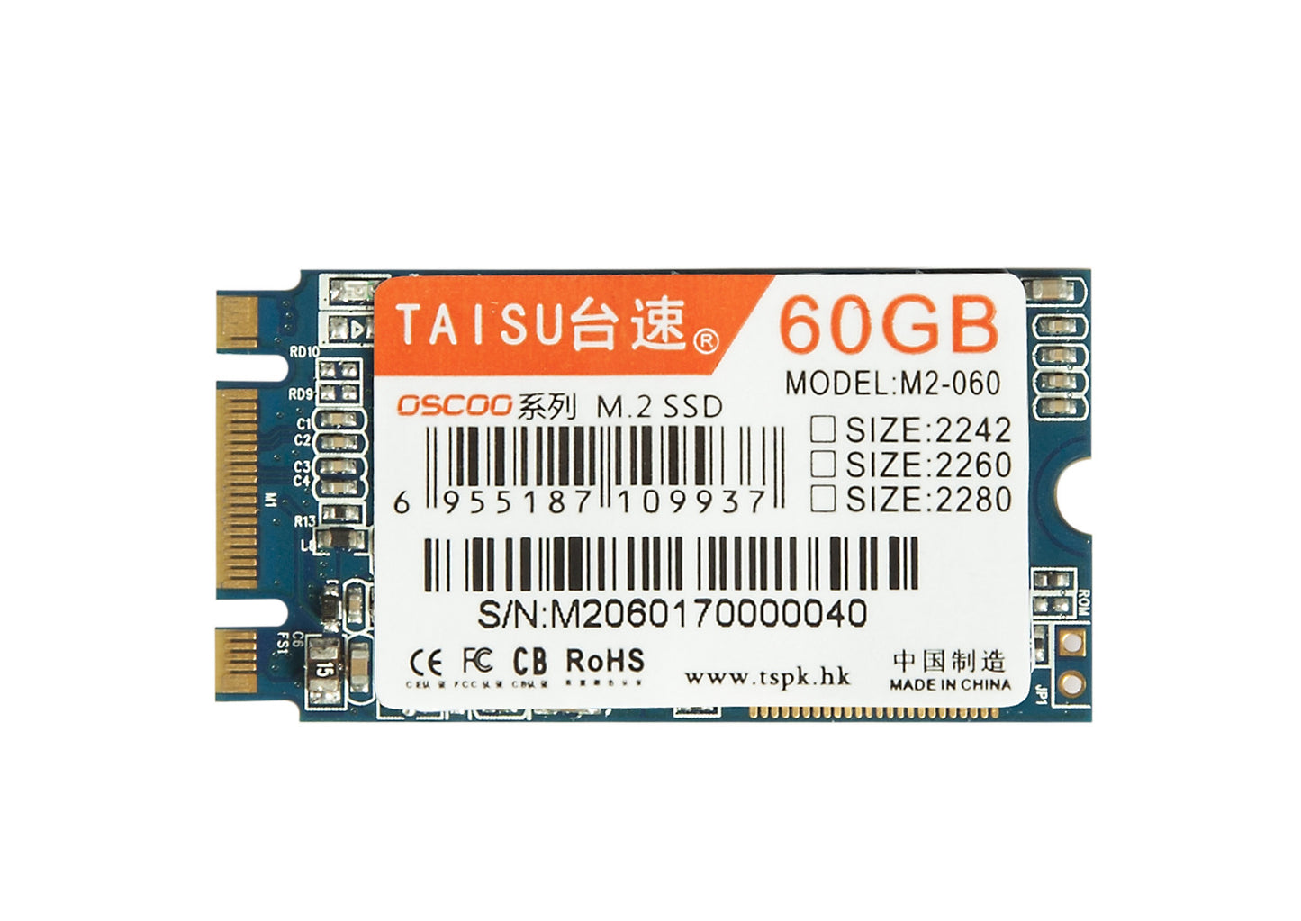 TAISU M.2 NGFF SSD | 2242 / 2260 / 2280 Form Factor | 60GB & 120GB | Laptop & Desktop Upgrade