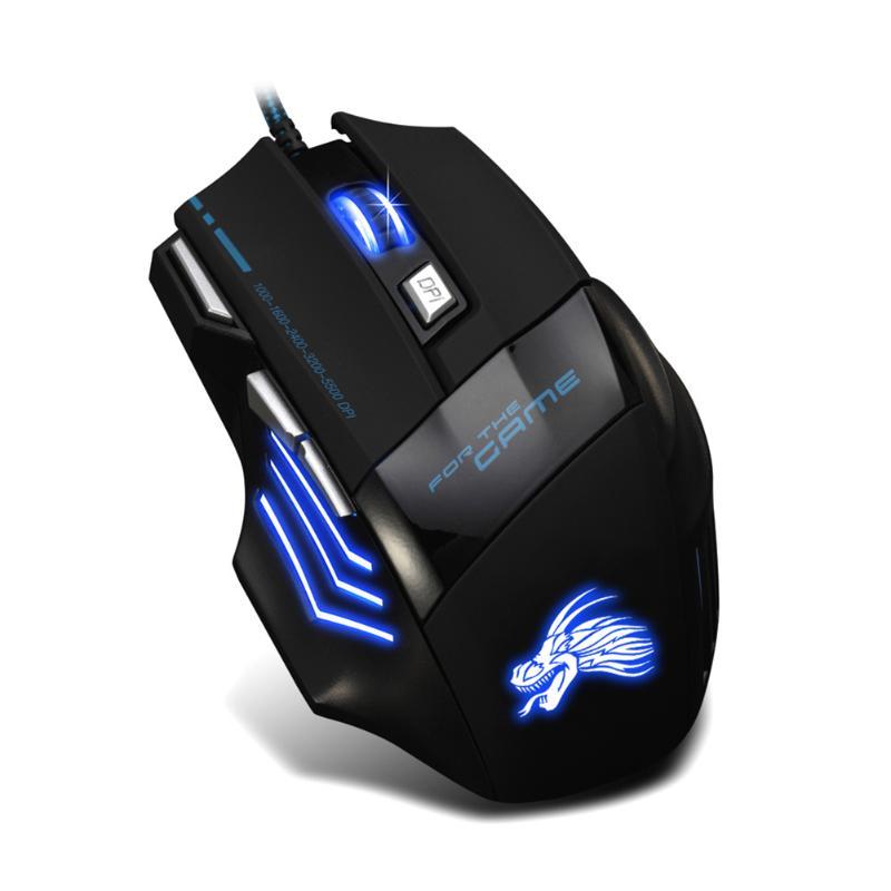 Professional Wired Gaming Mouse | 5500 DPI | 7 Buttons | 7-Colour RGB | Optical | USB | Black
