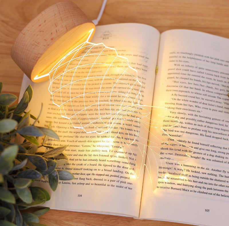 Wood & Acrylic Pineapple Night Light | USB | 1.6W | 5V | 24.5×10cm | Button & Dimmable Switch | Bedroom, Wedding & Party Decor | Gift