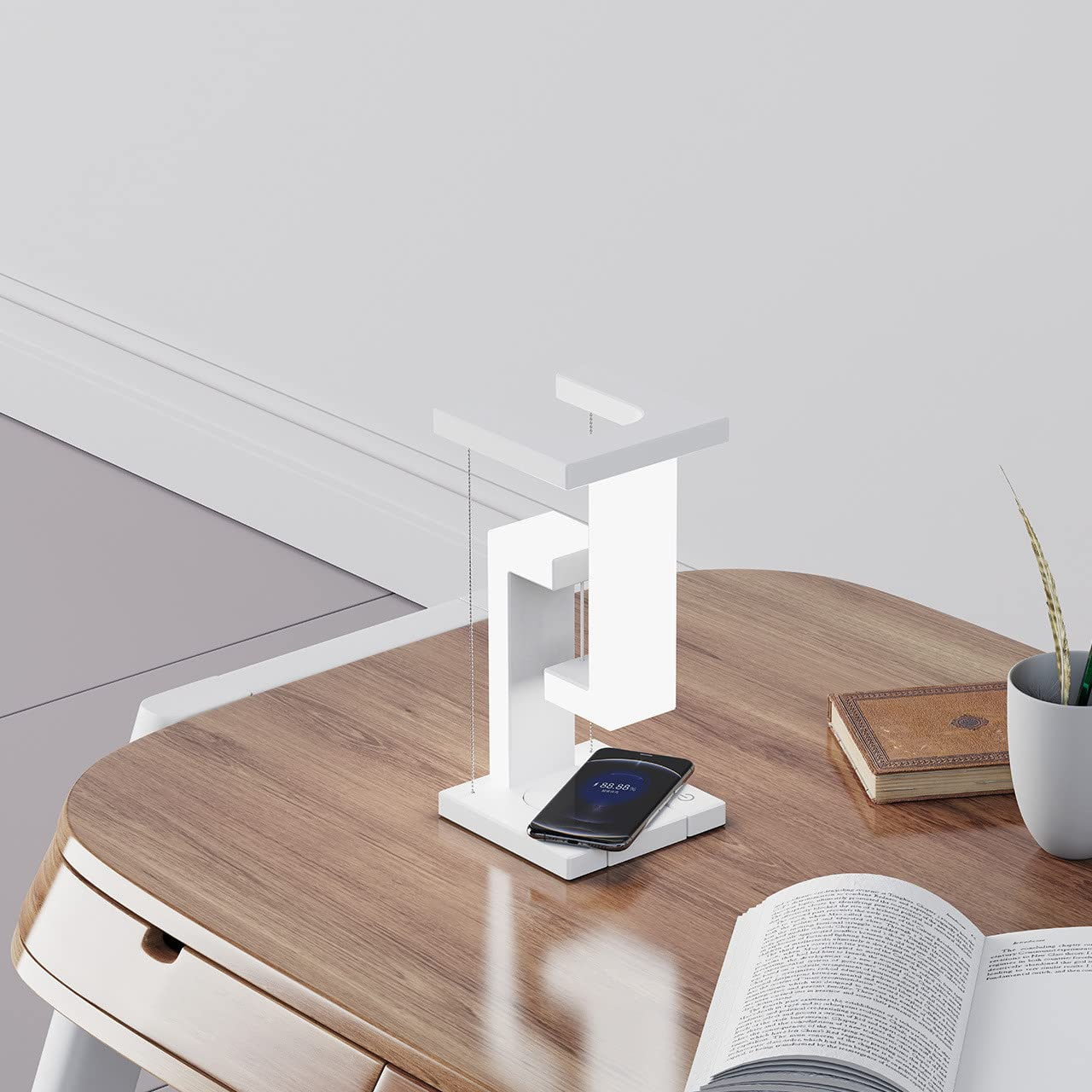 Magnetic Levitation Foldable LED Desk Lamp | Touch Control, Flicker-Free Eye Protection, USB, Optional Wireless Charging