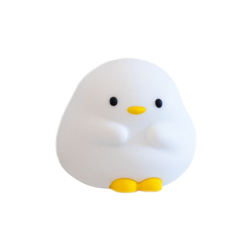 Cute Duck Silicone LED Night Light | 1W | 800mAh USB Rechargeable | 2-Brightness Tap Control | 45hr Battery | Kids Gift