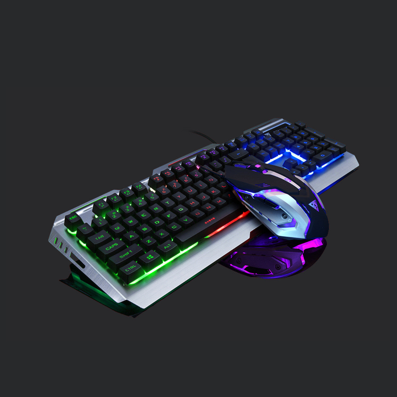Wired RGB Backlit Gaming Keyboard & Mouse Combo | 3200 DPI | USB | Notebook & Desktop | 3 Lighting Modes