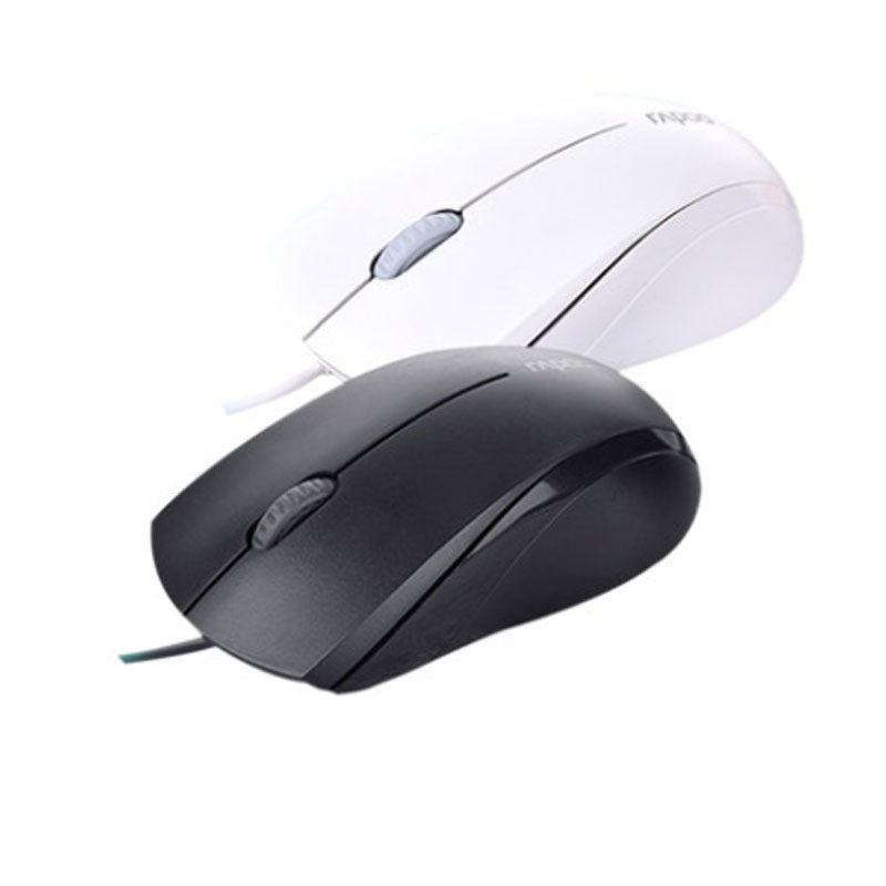 Wired USB Optical Mouse | 1000DPI, 3-Button, Ergonomic, 1.5m Cable | Desktop & Laptop | Black