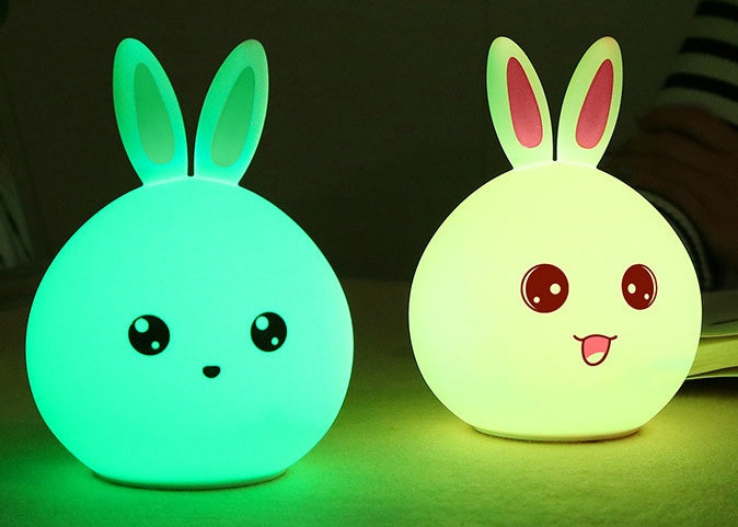 Cute Silicone Animal Night Light | 7-Colour LED | 1200mAh Rechargeable | Touch & Remote Control | USB | 0.4W | Kids Gift
