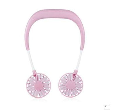 3-in-1 Portable Neck & Desktop Fan | 2000mAh | 3 Speeds | 4–12hr Runtime | Micro USB | Alarm Clock Style | Emerald, Pink, Sky Blue, Pearl White & Black