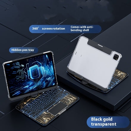 360° Rotating iPad Keyboard Case with Trackpad | Bluetooth | Scissor-Switch | Pen Slot | 5 Colors