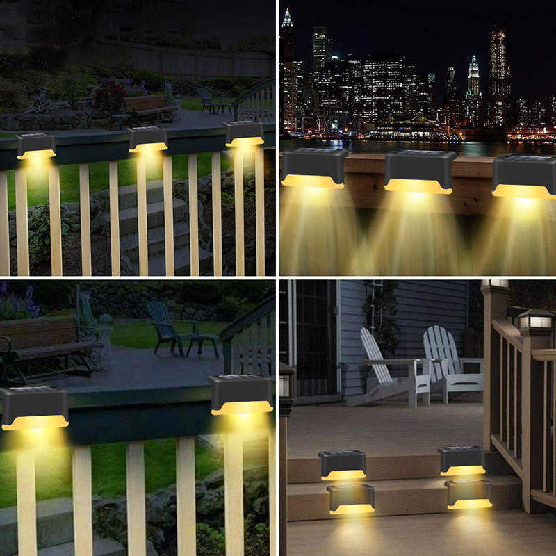 Solar LED Outdoor Step & Fence Light | Warm White | Auto On/Off | Waterproof | 75×44×42mm | European Style | Deck, Stairs, Garden & Pathway | 1–20pc Packs | Black & Brown