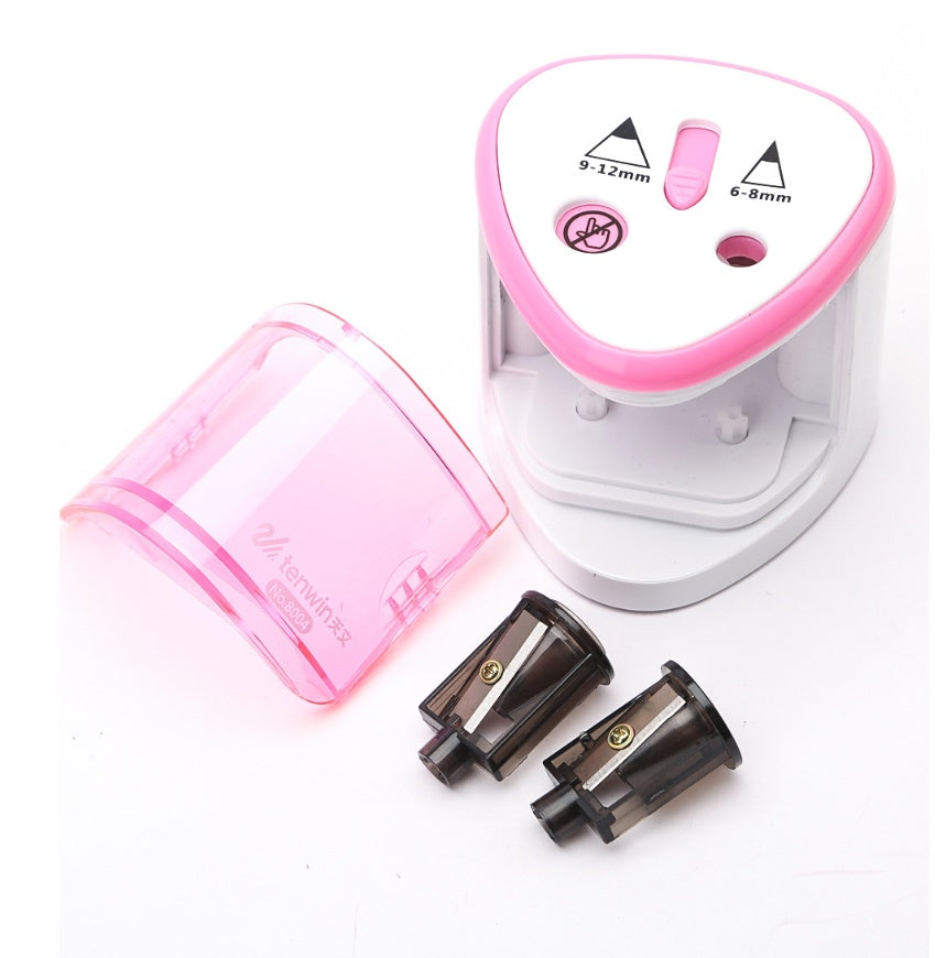 Automatic Electric Pencil Sharpener | Child-Safe | ABS+PC | 50×50×50mm | Fits 6–8mm Pencils | 3 Colours