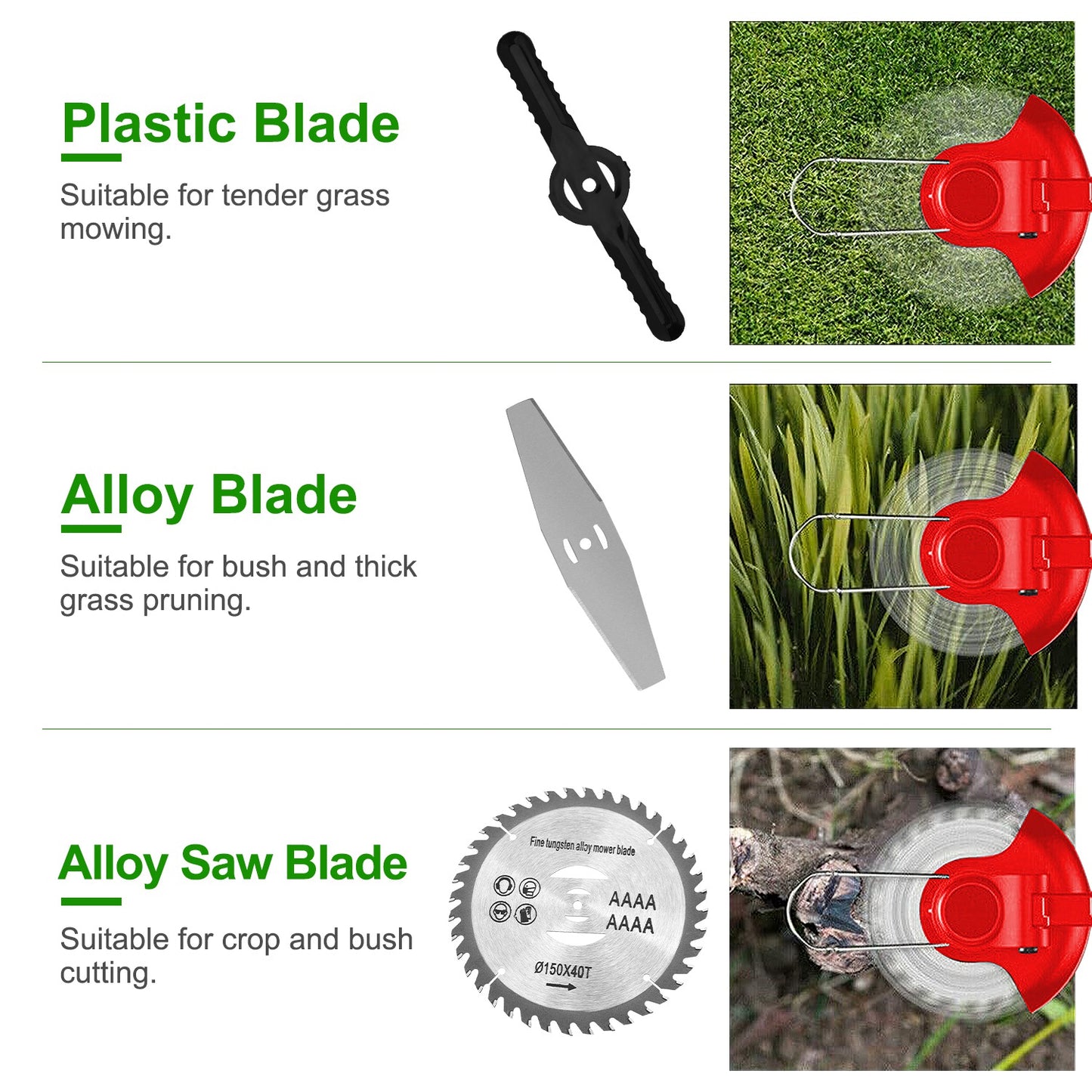 21V Cordless Electric Grass Trimmer | 650W, 8000 RPM, 37"-50.4" Telescopic Pole, 60° Angle, Multi-Blade