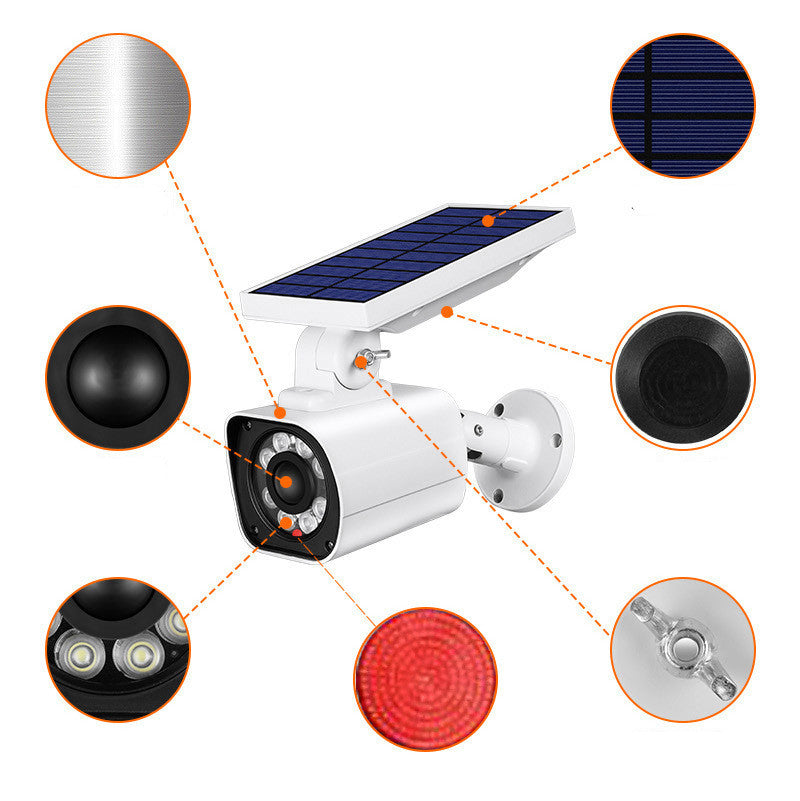 Solar Dummy Security Camera with LED Spotlight | IP67 Waterproof | 3 Modes | 8, 18 & 20 LED Options | Garden & Outdoor Security