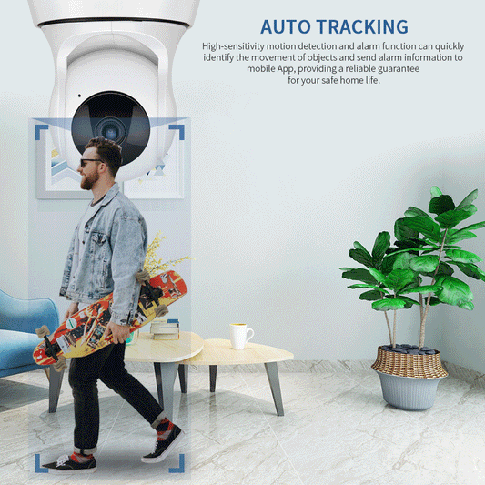 720P WiFi IP Security Camera | Night Vision, P2P, ONVIF | Indoor | EU & US Plug | White