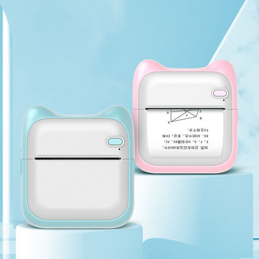 Pocket Bluetooth Thermal Printer | 200 DPI | iOS & Android | 8hr Battery | Blue & Pink