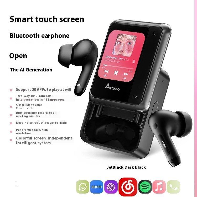 AI Smart Bluetooth Earphones – Real-Time Translation, Noise Reduction & Built-in Mic