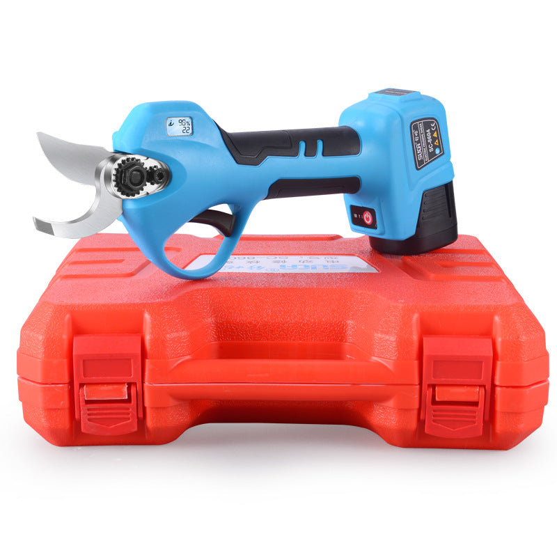 Electric Pruning Shears for Garden & Orchards | 28mm Cut, High Carbon Steel Blade, 200mm, EU Plug