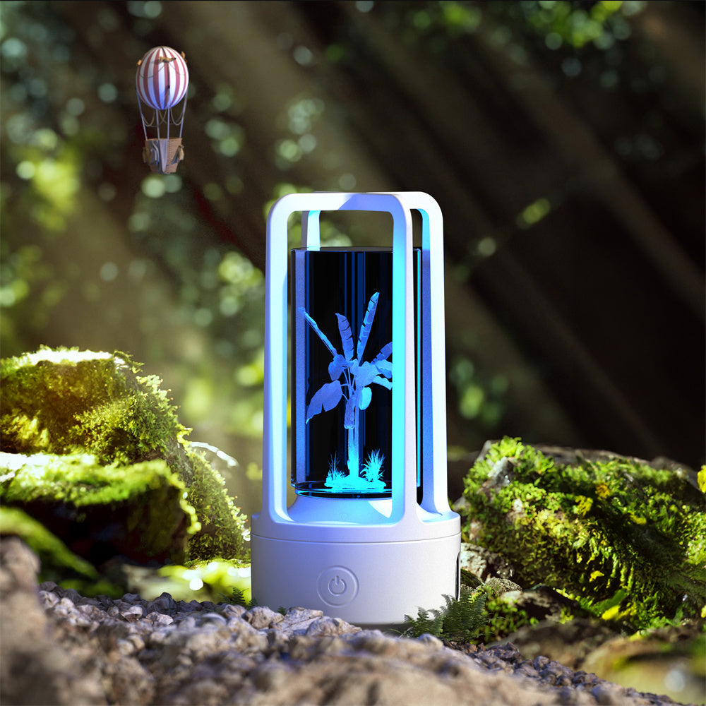2-in-1 Bluetooth Speaker & LED Night Lamp | Acrylic & Crystal | Touch Sensor | 2,500mAh | 5W | Wireless Charging | 13 Motifs | Black & White | Valentine's Day Gift | Home & Party Decor