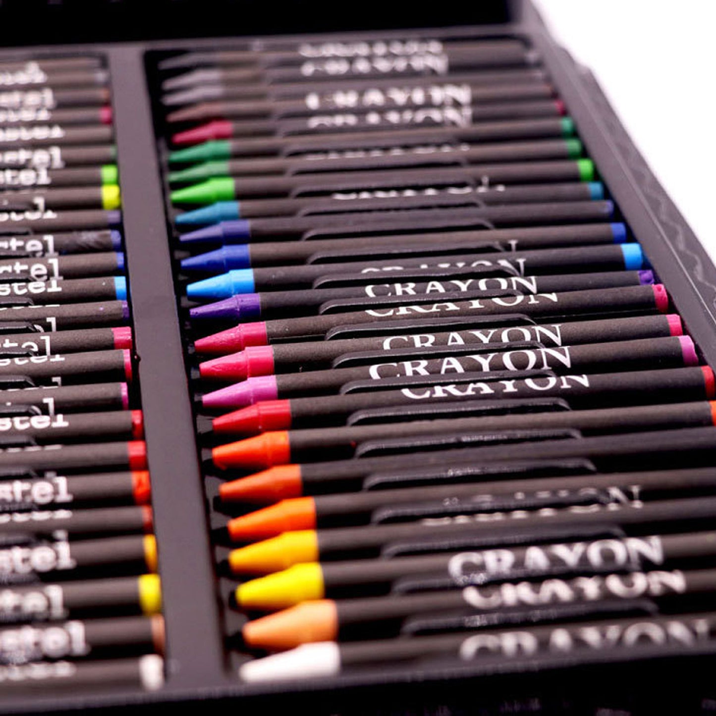 168-Piece Watercolour & Colour Pen Art Set | Complete Painting Kit | School & Art Supplies | Black & Pink Case