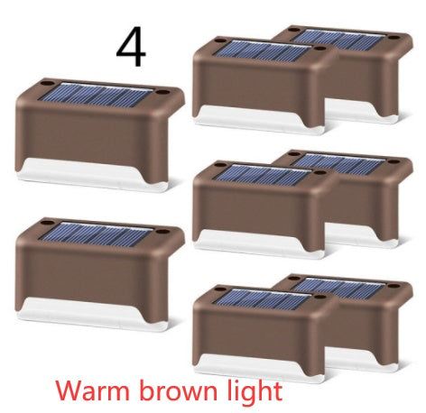 Solar LED Outdoor Step & Fence Light | Warm White | Auto On/Off | Waterproof | 75×44×42mm | European Style | Deck, Stairs, Garden & Pathway | 1–20pc Packs | Black & Brown