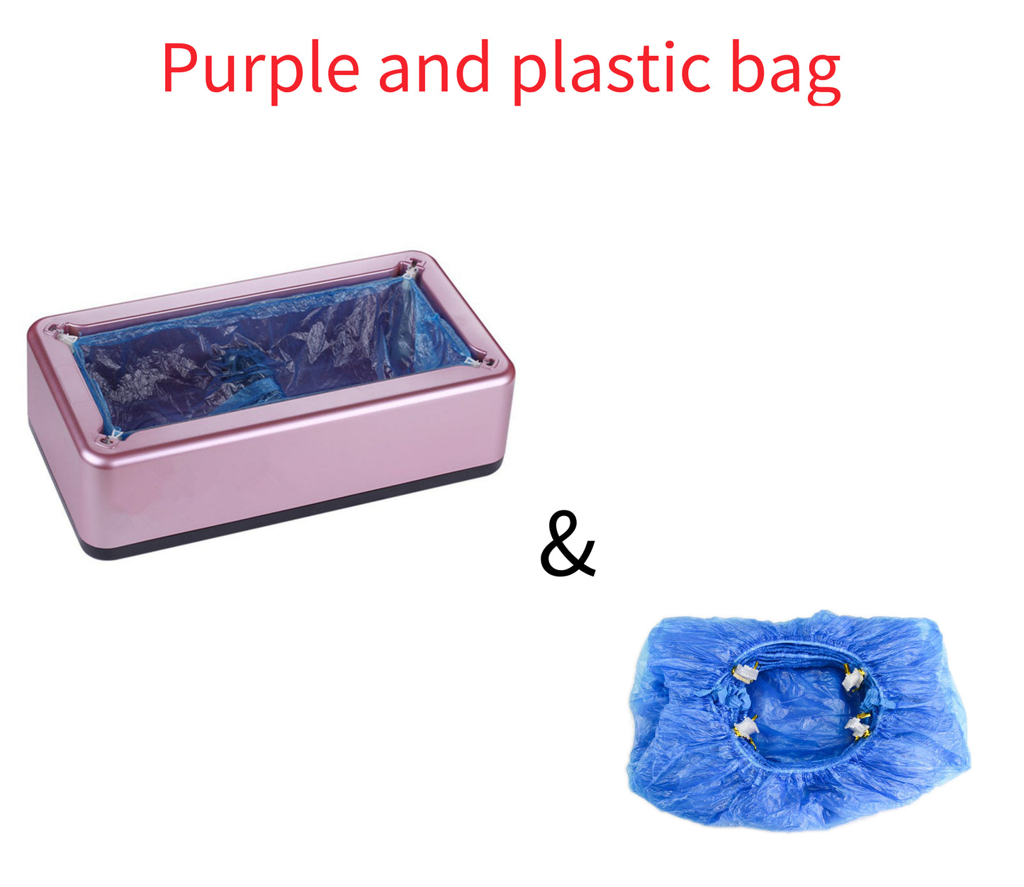 Automatic Disposable Shoe Cover Dispenser | 42×21×13cm | Blue, Gold, Purple, Silver & Rose | Machine Only, With 100pcs Shoe Covers & Gift Box Set | Home, Office & Medical Use