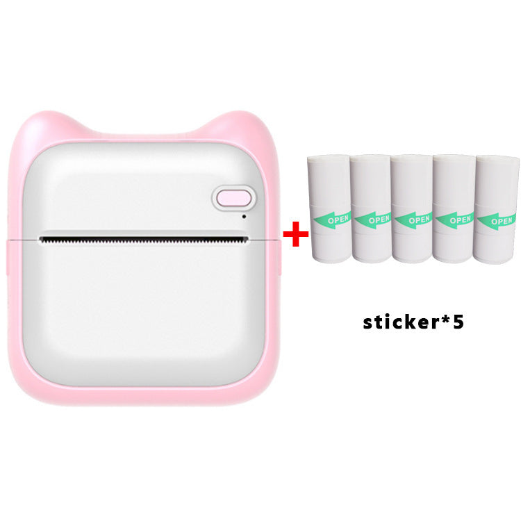 Pocket Bluetooth Thermal Printer | 200 DPI | iOS & Android | 8hr Battery | Blue & Pink