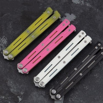 Butterfly Training Knife | 14C28N Blade, G10+TC4 Handle, 58HRC, Stonewash, Bushing System, 5 Styles