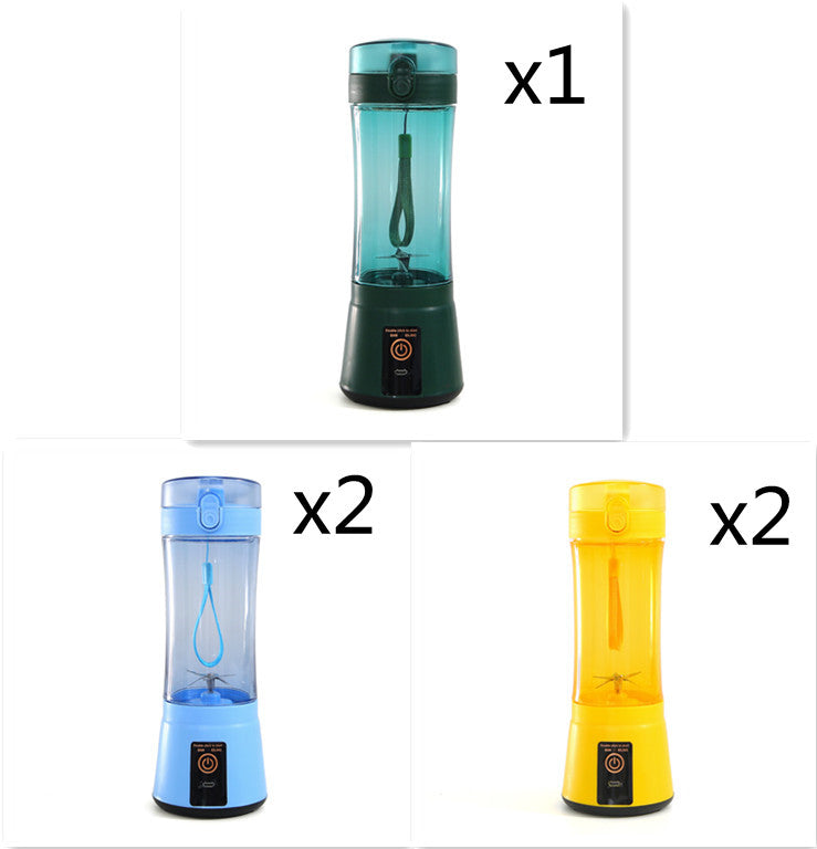 380ml USB Rechargeable Portable Personal Blender | 2000mAh, Food-Grade PC, Dual Safety Protection, Blue, Green, Pink & Yellow