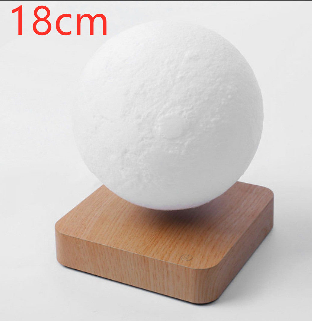 3D Magnetic Levitation Moon Night Light | 14cm | 12V | Touch Switch | Wood Base | 15mm Float | AU, EU, UK & US