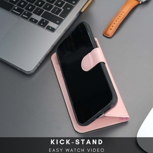 Leather MagSafe Wallet Case for iPhone 16 Pro – Full-Grain with RFID Blocking