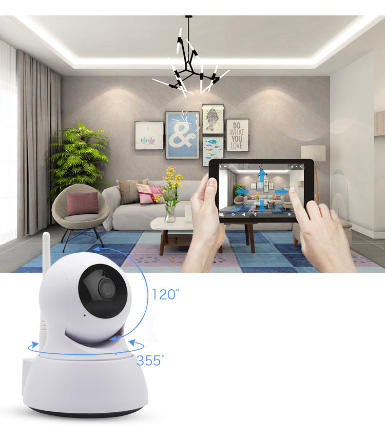 720P WiFi IP Security Camera | Night Vision, P2P, ONVIF | Indoor | EU & US Plug | White