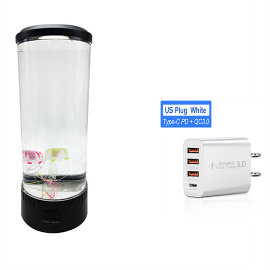 Jellyfish LED Table Lamp | Acrylic Shade | 5000hr | USB & US Plug | With & Without Remote | 14×14×35cm & 10.7×10.7×30cm | Bedroom & Living Room Decor