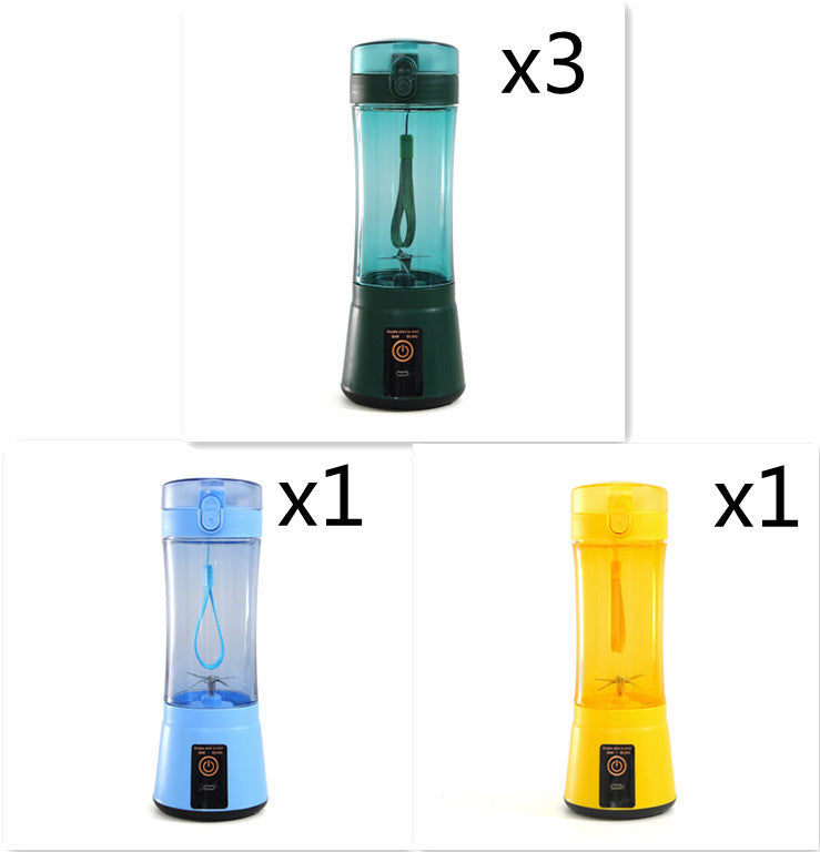 380ml USB Rechargeable Portable Personal Blender | 2000mAh, Food-Grade PC, Dual Safety Protection, Blue, Green, Pink & Yellow