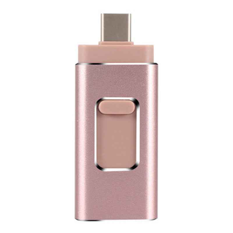 4-in-1 USB Flash Drive – iPhone Lightning, USB-C, USB-A & Micro USB | 8G–1TB | Black, Gold, Silver & Rose Gold