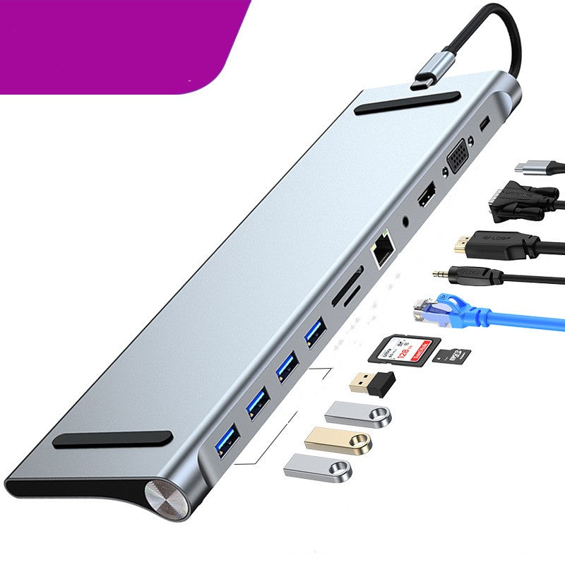 11-in-1 USB-C Hub Docking Station | Gigabit, Type-C | MacBook & Laptop Multiport Adapter