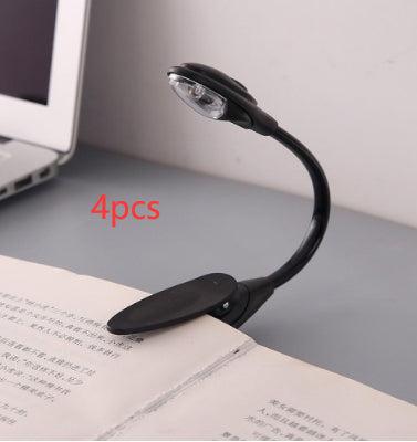 Mini LED Clip-On Book Light | 26cm | CR1120 Battery | Reading Light for Books, Kindle & Notebooks | Black, Blue & Grey | Single & 4-Pack