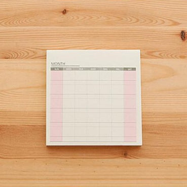 Mini Desk Planner Notepad | 9.5×9.5cm | 60 Sheets | Monthly, Weekly & Work Planner | Paper