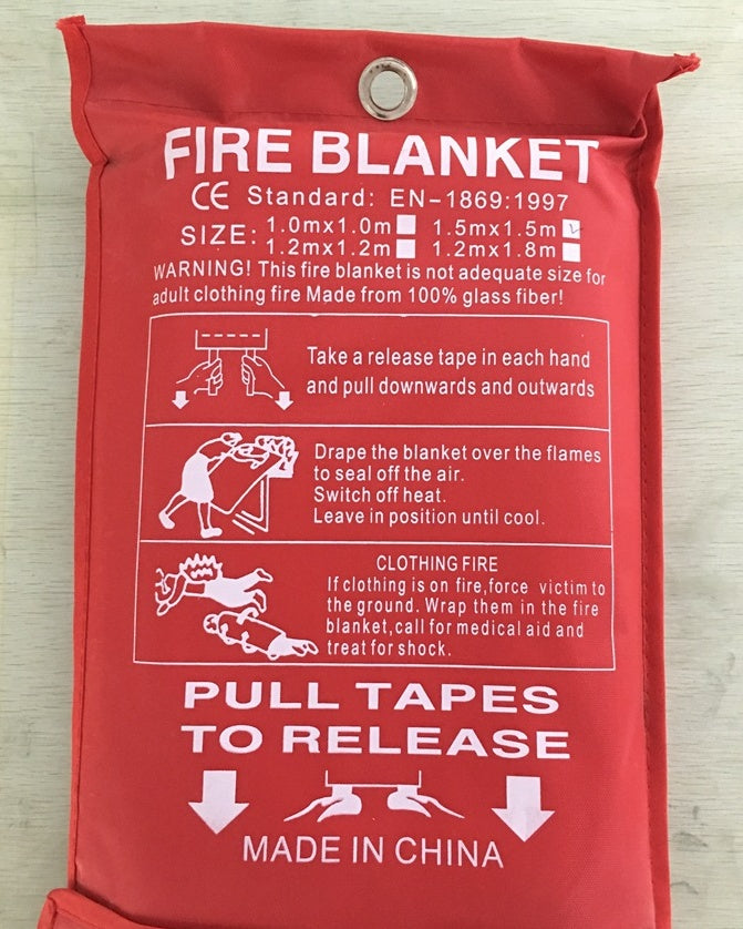 Fiberglass Fire Safety Blanket | Flame Retardant Emergency Blanket | 1m–3m Sizes | Home, Kitchen & Survival