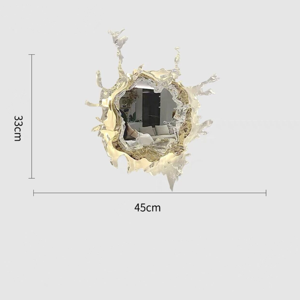 Modern Minimalist Acrylic LED Vanity Mirror Wall Lamp | 3 Sizes 45-88cm, Chrome & Gold, Warm/Neutral/Cool White, 220V