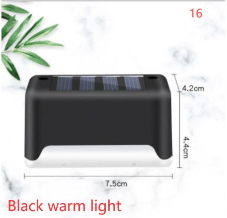 Solar LED Outdoor Step & Fence Light | Warm White | Auto On/Off | Waterproof | 75×44×42mm | European Style | Deck, Stairs, Garden & Pathway | 1–20pc Packs | Black & Brown