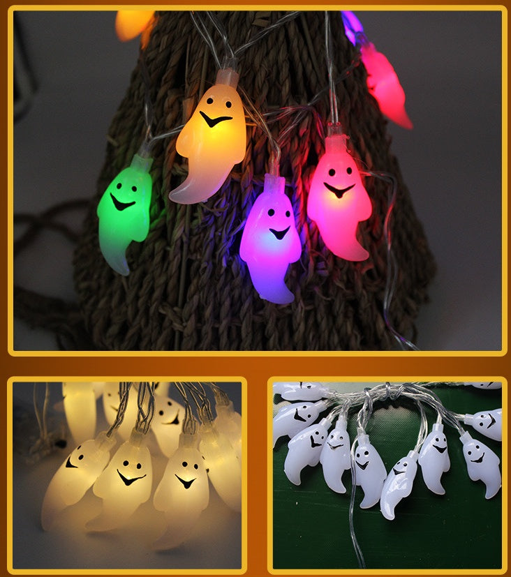 Halloween LED String Lights | 1.2M | 10 LEDs | Battery Powered | Waterproof | White, Warm White & 4 Colours | 9 Pendant Designs | Indoor & Outdoor