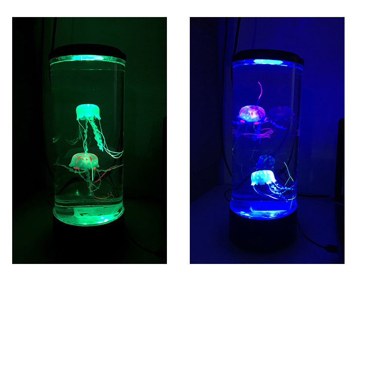 Jellyfish LED Table Lamp | Acrylic Shade | 5000hr | USB & US Plug | With & Without Remote | 14×14×35cm & 10.7×10.7×30cm | Bedroom & Living Room Decor