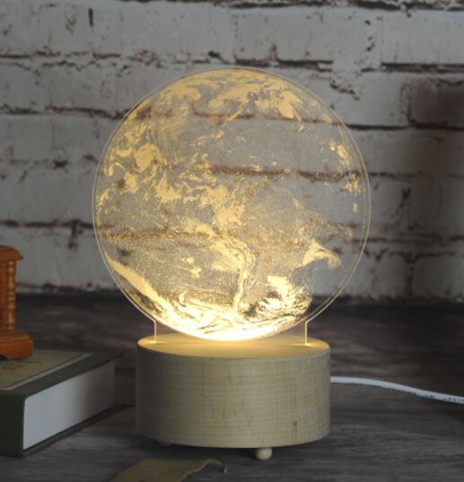 Acrylic LED Night Light with Remote Control | USB | ≤36V | 210×150mm | 10,000hr | Dandelion, Deer, Earth, Good Night & Moon | Bedroom & Home Decor