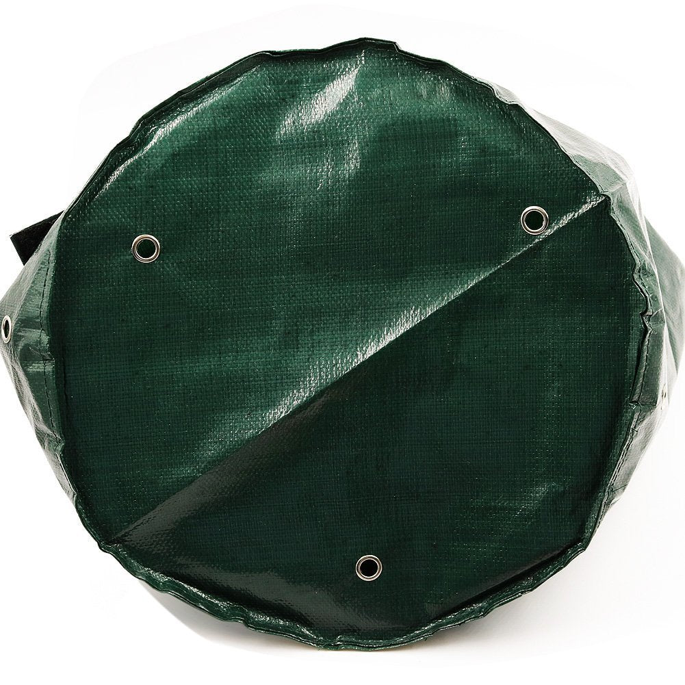 PE Garden Grow Bag | Breathable | Drainage Holes | Side Harvest Window | Double Handles | Reusable & Foldable | White/Green & Black | 5 Sizes | Balcony, Garden & Outdoor Planting
