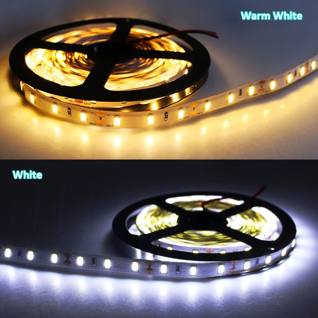 5M LED Strip Light | SMD 5630 & RGB 3528 | 60 LEDs/m | 6W/m | Waterproof | Self-Adhesive | RoHS CE | Warm White, Cool White & RGB | Home, Festival & KTV Decor