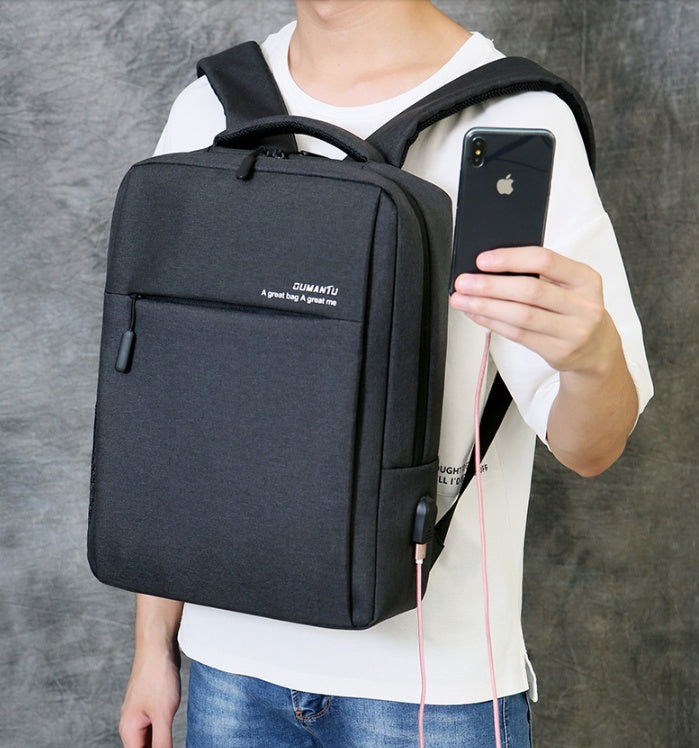 Waterproof Oxford Laptop Backpack with USB Charging Port | 41×31×14cm | 14” & 15.6” | 9 Colours | Shockproof | Travel & Business