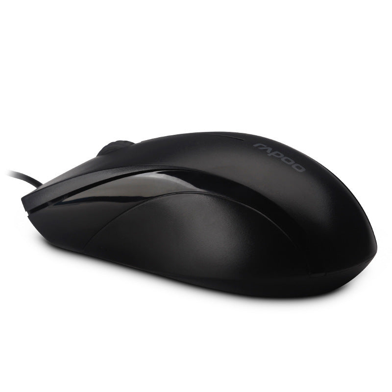 Wired USB Optical Mouse | 1000DPI, 3-Button, Ergonomic, 1.5m Cable | Desktop & Laptop | Black